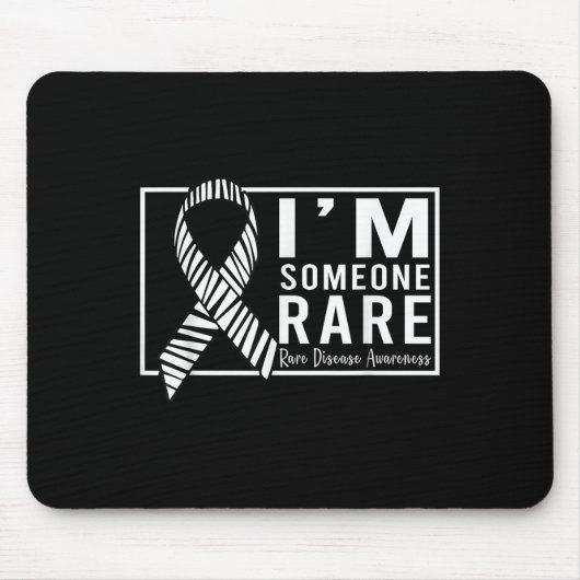 In Iemand Zeldzame Ziekte Bewustzijnsdag Zebra Lin Muismat (Voorkant)