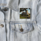 In Ierland, de zij-ingang van Dromoland Castle Vierkante Button 5,1 Cm (In situ)