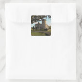 In Ierland, de zij-ingang van Dromoland Castle Vierkante Sticker (Tas)