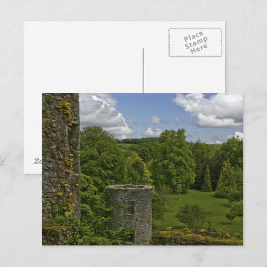 In Ierland, in Blarney Castle, een steentoren in Briefkaart (Voorkant / Achterkant)