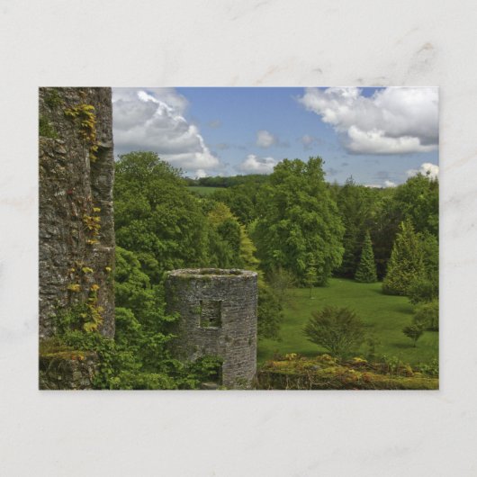 In Ierland, in Blarney Castle, een steentoren in Briefkaart (Voorkant)