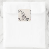 In imitatie van Xu Wei�s Bloemen No.5 Vierkante Sticker (Tas)