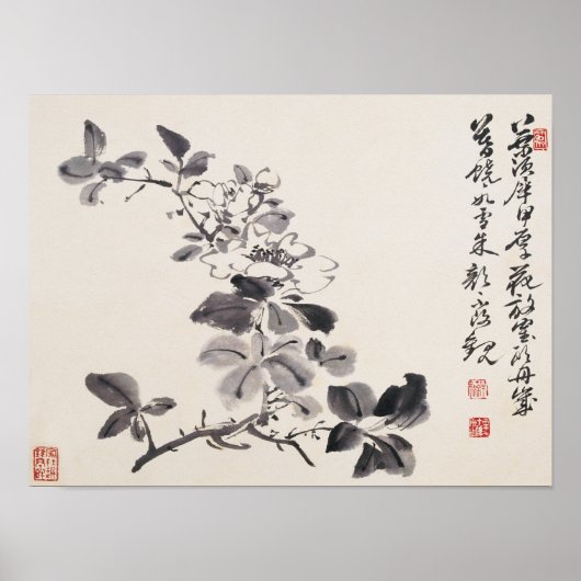 In imitatie van Xu Wei's Flowers No.5 Poster (Voorkant)