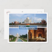 In India - de Taj Mahal - Briefkaart (Voorkant / Achterkant)