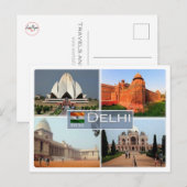 IN India - Delhi - Briefkaart (Voorkant / Achterkant)