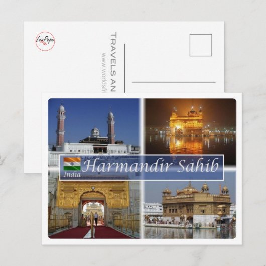IN India - Harmandir Sahib - Briefkaart (Voorkant / Achterkant)