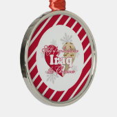 In Irak deze kerstronde-versiering Metalen Ornament (Rechts)