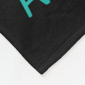 In januari Draag we Blauwgroen en witte baarmoeder Fleece Deken (Hoek)