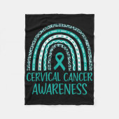 In januari Draag we Blauwgroen en witte baarmoeder Fleece Deken (Voorkant)