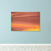 In januari genomen op het scheurtje van de zonsopg canvas afdruk (Insitu (Houten vloer))