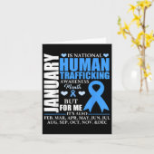 In januari hebben we de Blue Ribbon Human Traffick Kaart (Gele Bloem)