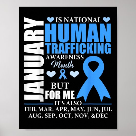 In januari hebben we de Blue Ribbon Human Traffick Poster (Voorkant)