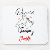 In januari Schattigee zwaan met een grappige nieuw Muismat (Voorkant)