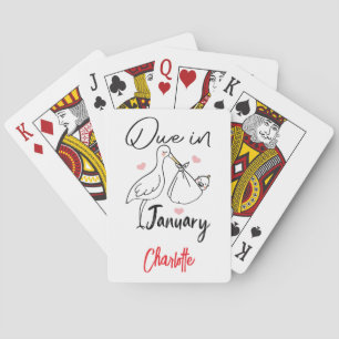 In januari Schattigee zwaan met een grappige nieuw Pokerkaarten