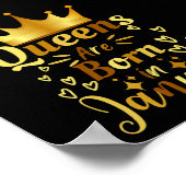 In januari worden koninginnen geboren poster (Hoek)