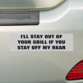 In je gezicht bumpersticker (Op auto)