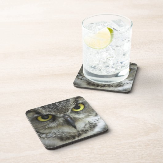 In je gezicht Owl Onderzetter (Rechterzijde)