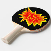 In je gezicht pingelt pongpeddel tafeltennisbatje (Voorkant Gekanteld)