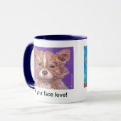 In je gezicht puppy liefde! mok (Voorkant links)