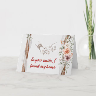 In je glimlach vond ik mijn thuis Card Bedankkaart