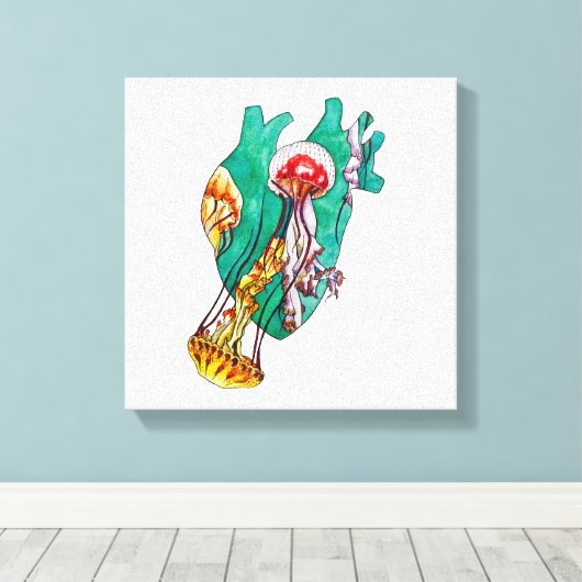 in je hart canvas afdruk (Insitu (Houten vloer))