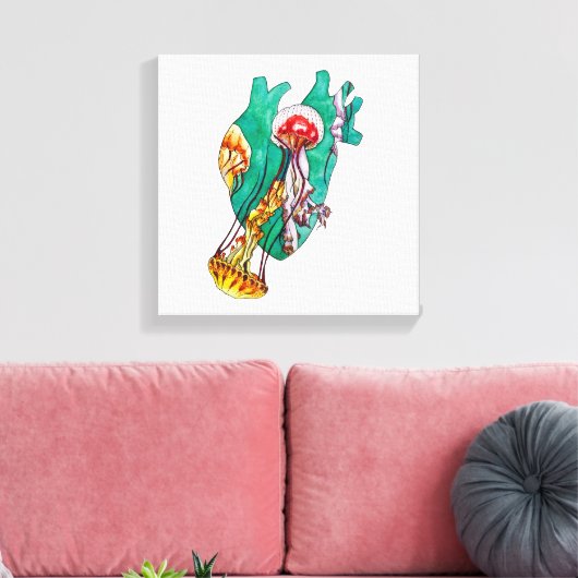 in je hart canvas afdruk (Insitu (Woonkamer))