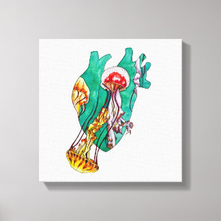 in je hart canvas afdruk