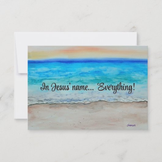 In Jesus' name  Notitiekaartje (Voorkant)