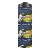 "In Jezus Christus noemen we bidden, Amen." Thermosbeker (Voorkant)