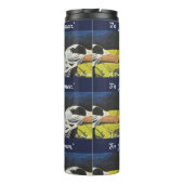 "In Jezus Christus noemen we bidden, Amen." Thermosbeker (Achterkant)