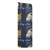 "In Jezus Christus noemen we bidden, Amen." Thermosbeker (Geroteerd rechts)