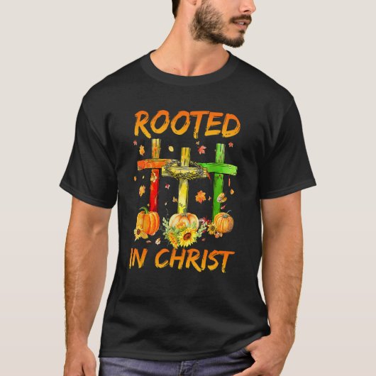 In Jezus Kruis gebeden Christelijk kruis T-shirt (Voorkant)