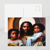 In Jezus Loving Arms Christelijk Art Briefkaart (Voorkant / Achterkant)