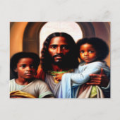 In Jezus Loving Arms Christelijk Art Briefkaart (Voorkant)