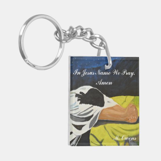 In Jezus naam bidden we. Amen Sleutelhanger (Voorkant Links)