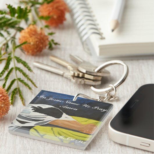 In Jezus naam bidden we. Amen Sleutelhanger (Voorkant Rechts)