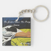 In Jezus naam bidden we. Amen Sleutelhanger (Achterkant)