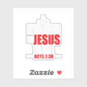 In Jezus naam is er 238 baptisme alleen Jezus. Sticker (Vel)