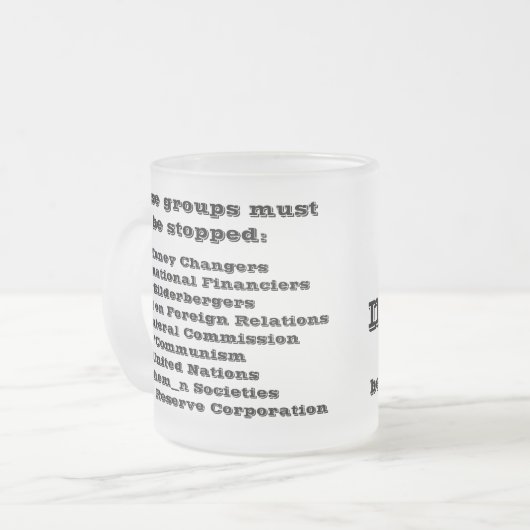 In Jezus naam Matglas Koffiemok (Voorkant links)