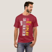 In Jezus naam speel ik pianochristenen T-shirt (Voorkant volledig)