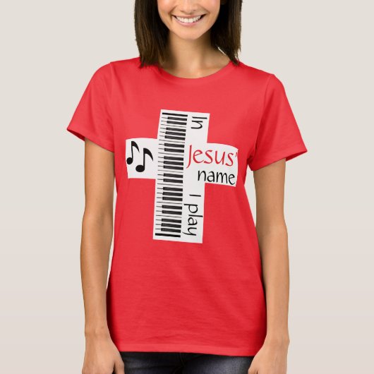 In Jezus' naam speel ik T-shirt (Voorkant)