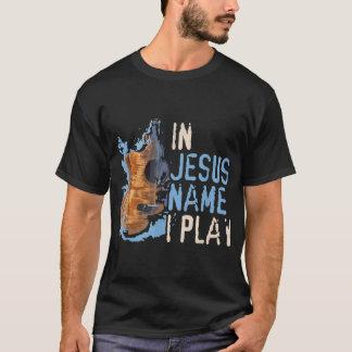 In Jezus Name speel ik Guitar Christelijke Music P T-shirt