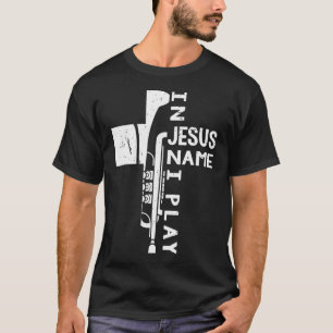 In Jezusnaam Speel Ik Trompet Christenen Religieus T-shirt