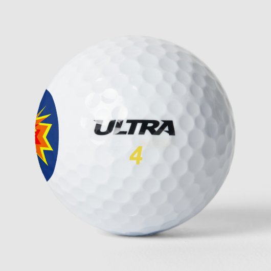 In jouw gezicht is het competitief toernooi grappi golfballen (Logo)