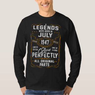 In juli 1947 werden de legende 75 jaar oud voor mi t-shirt