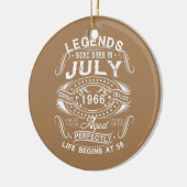 In juli 1966 werden 56 jaar oud en 56 jaar oud keramisch ornament (Links)