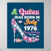 In juli 1976 werd een koningin geboren, een gelukk poster (Voorkant)