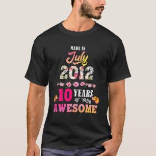 In juli 2012 werd mijn verjaardag 10 jaar geleden t-shirt