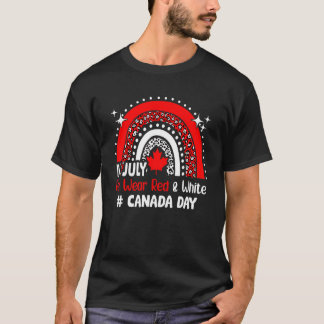 In juli Draag we op 1 juli de Red and White Canada T-shirt