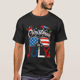 In juli Santa American 4th van juli Santa T-shirt